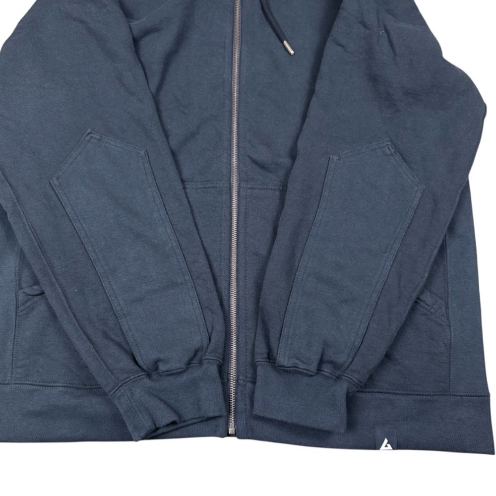 NEW American Giant Men’s Classic Full Zip Black Heavyweight Fleece Hoodie Jacket - Picture 4 of 9